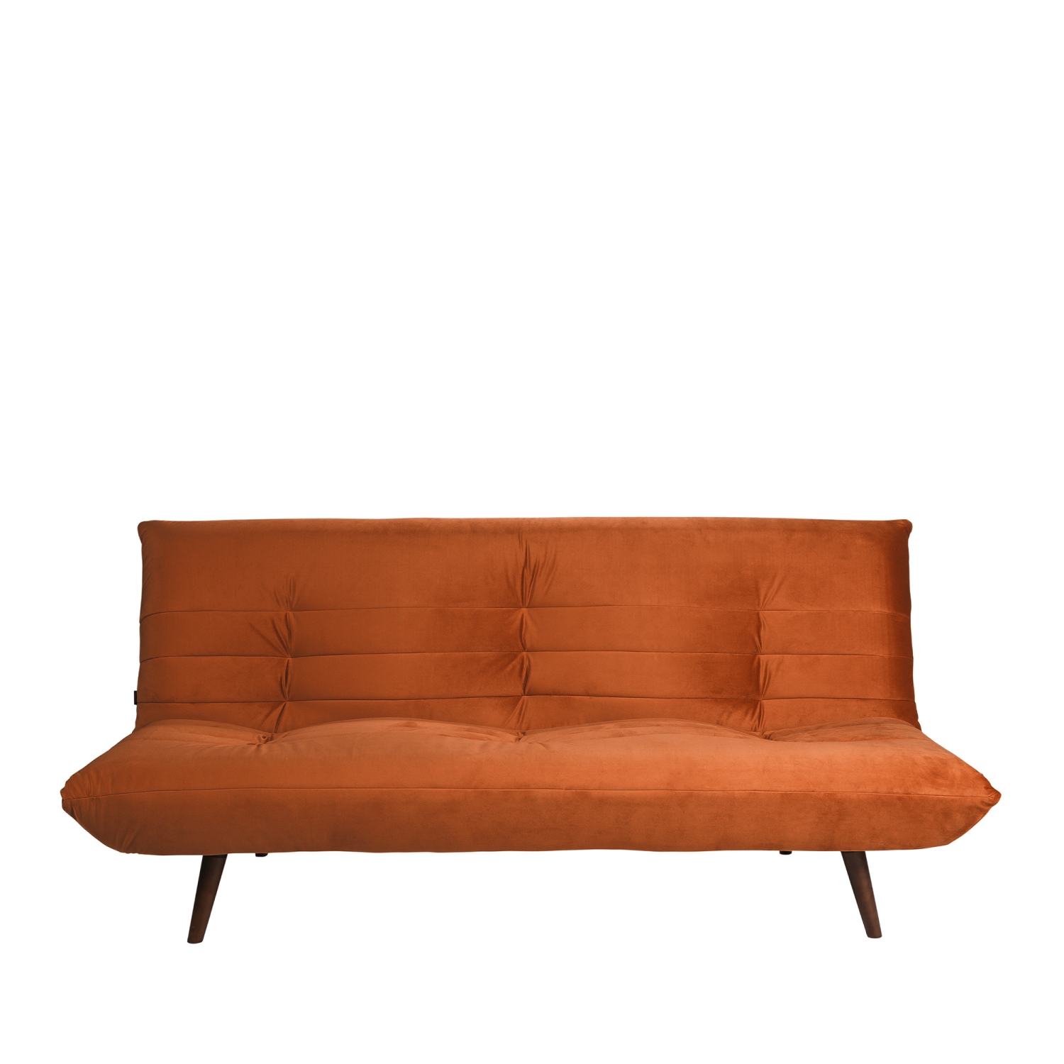 Tommy - Canapé convertible 3 places en velours - Rouille