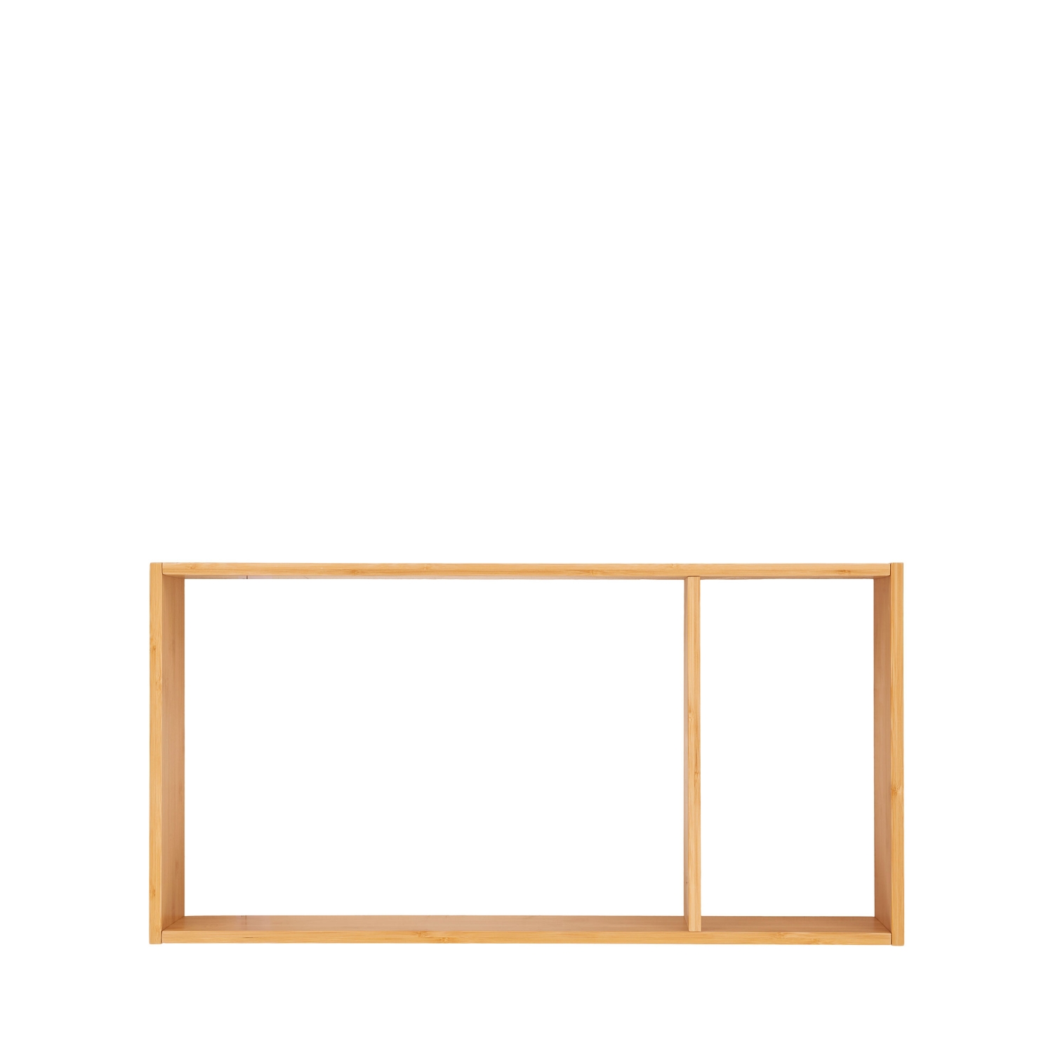 Ember - Etagère murale 2 niches en bambou L70cm - Bois clair