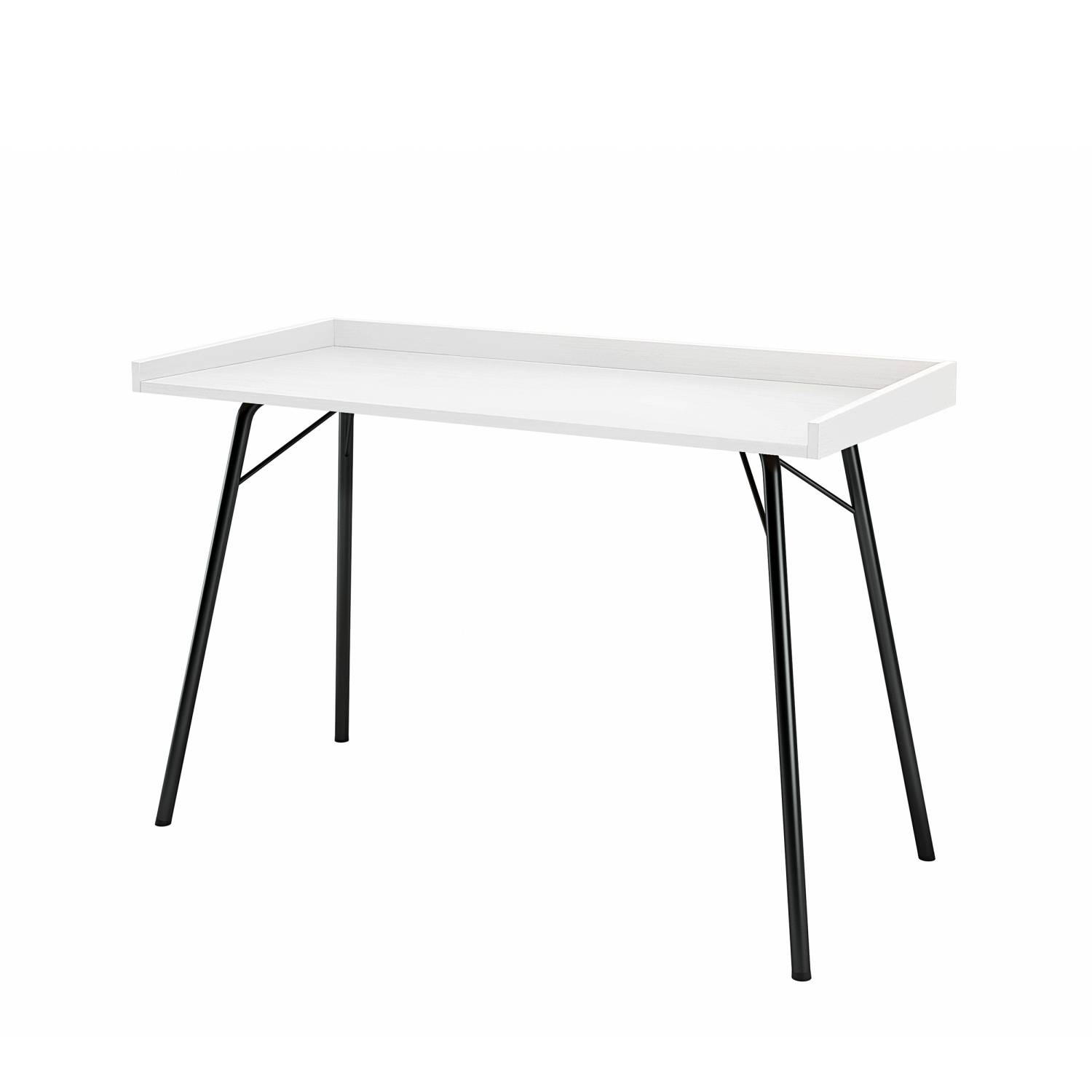 Rayburn - Bureau design métal et bois - Blanc