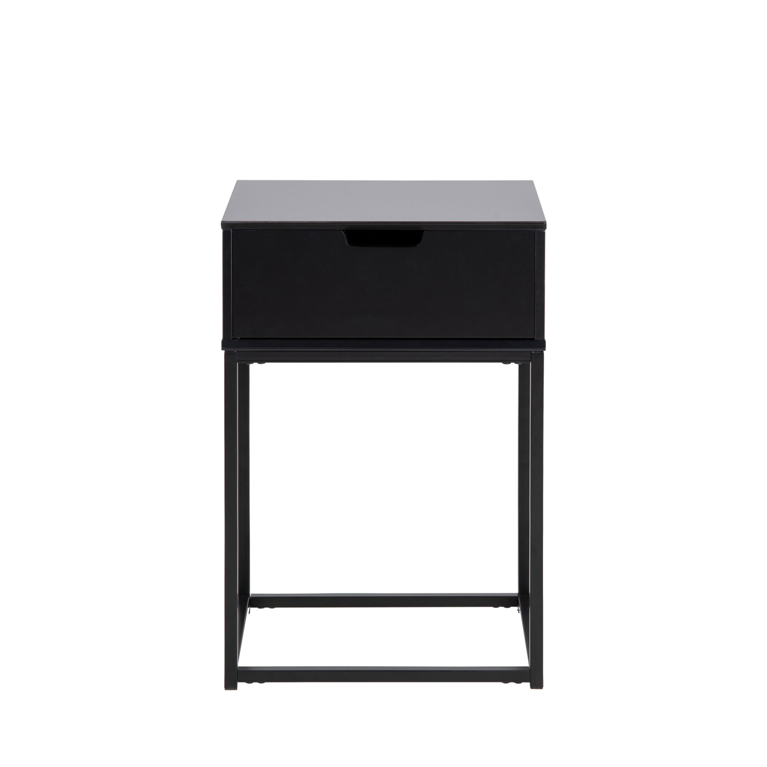 Espejito - Table de chevet 1 tiroir en bois - Noir