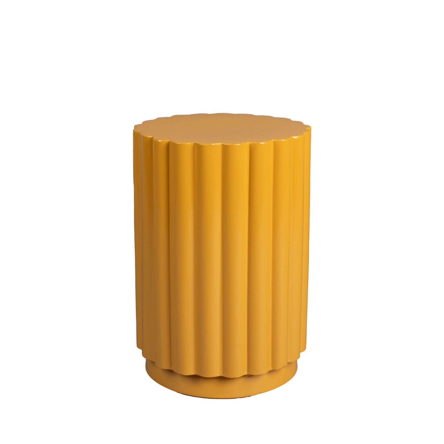 Camila - Table d'appoint ronde en métal ø32cm - Jaune