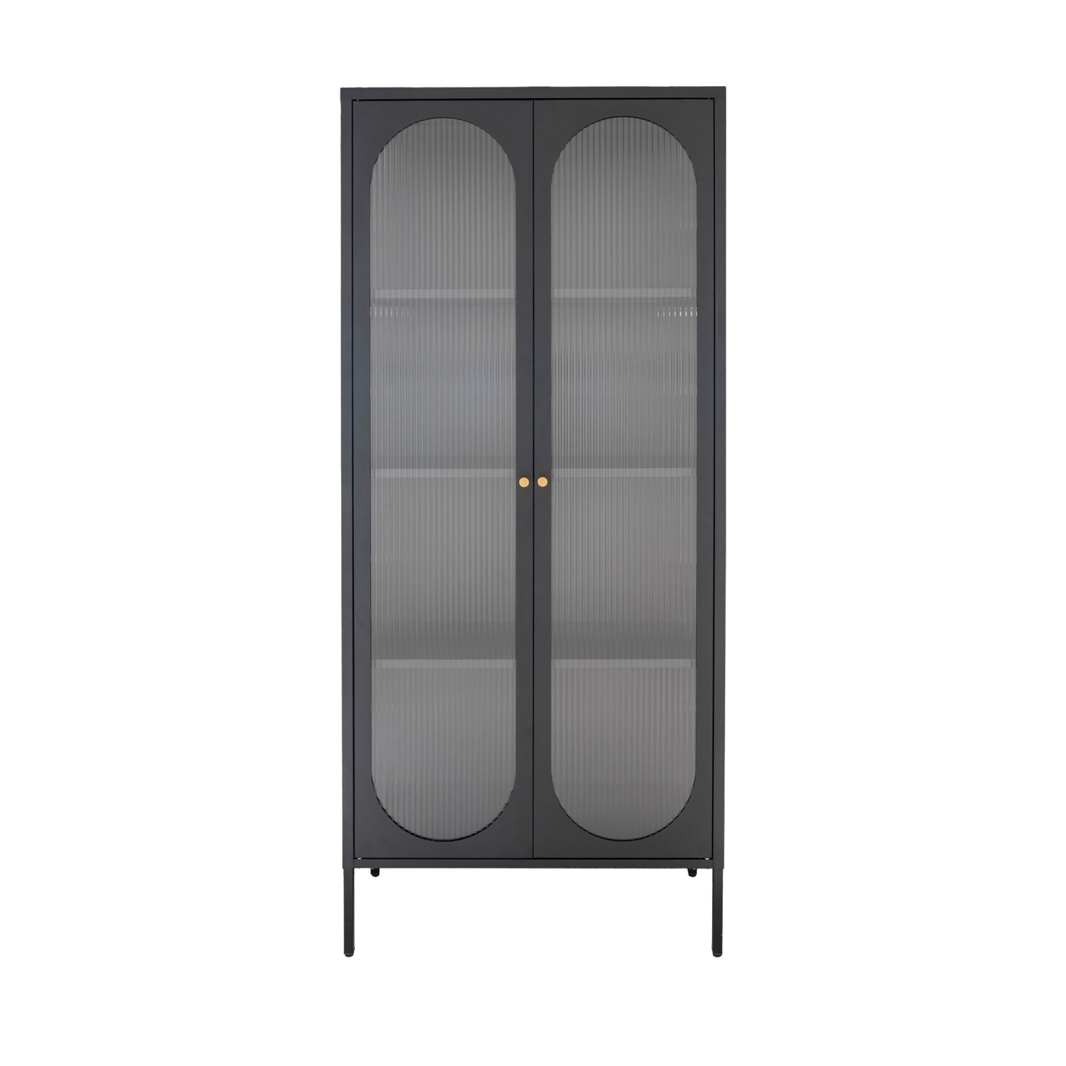 Adelaide - Vitrine en verre et métal H180cm - Noir