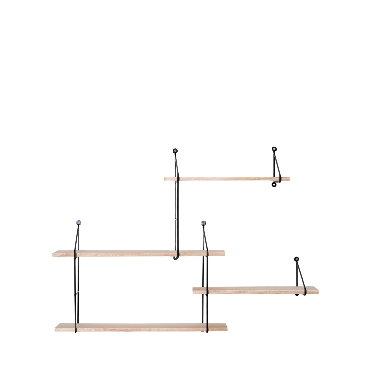 Harlem - Étagère murale en bois et métal - Bois clair