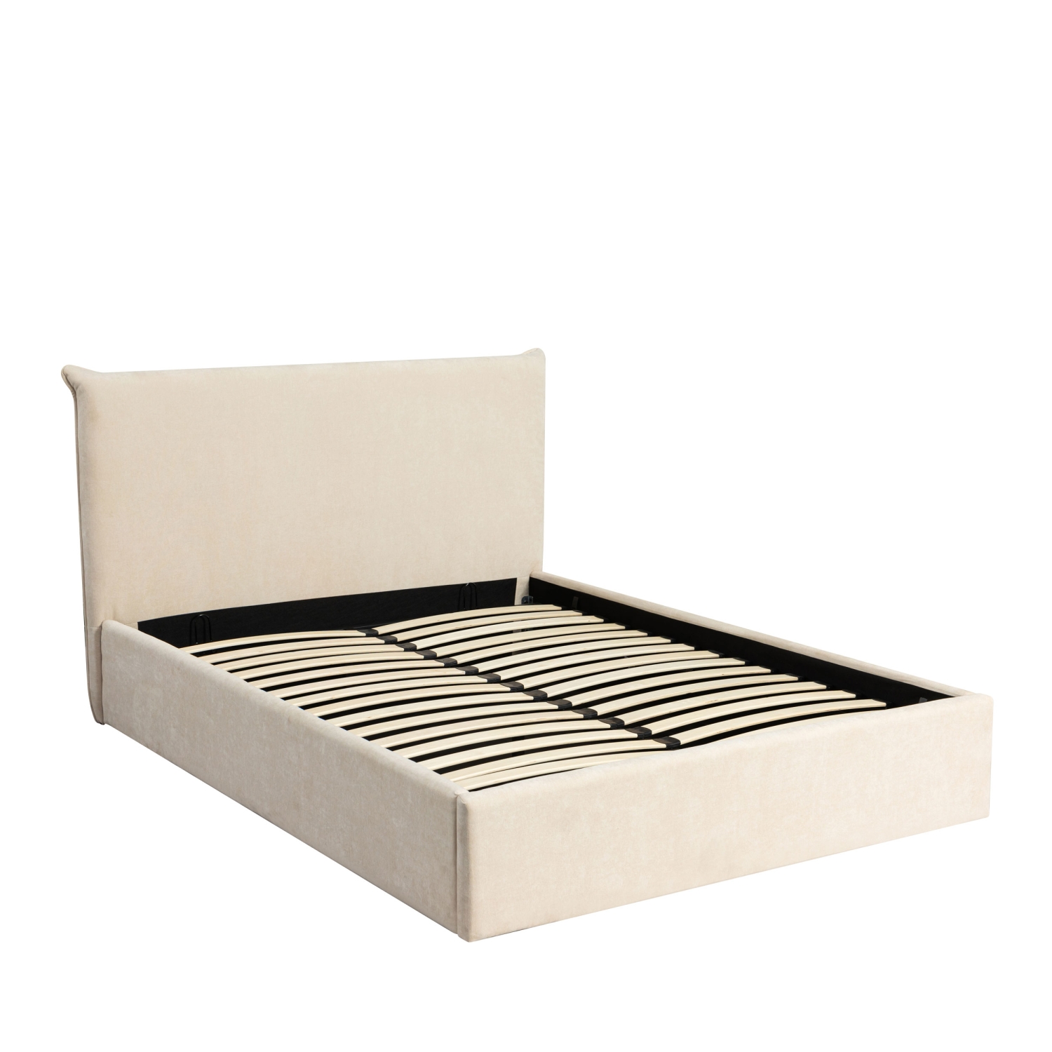 Mac Beth - Lit coffre en tissu 140x190cm - Écru