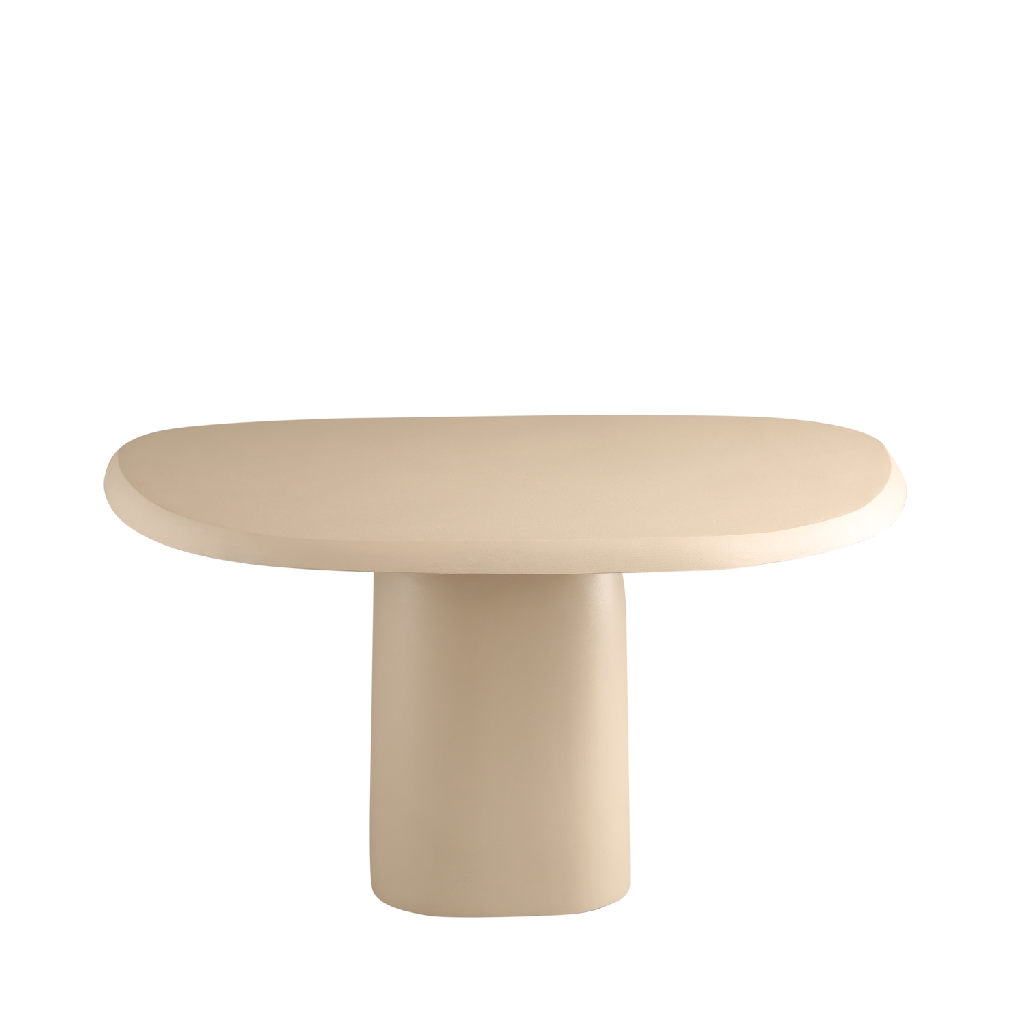 Lecce - Table basse en aluminium 71x57cm - Blanc ivoire