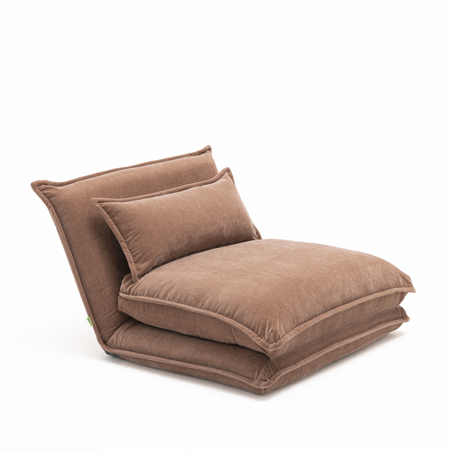 Nala - Chauffeuse convertible 1 personne en tissu chenille - Rose blush