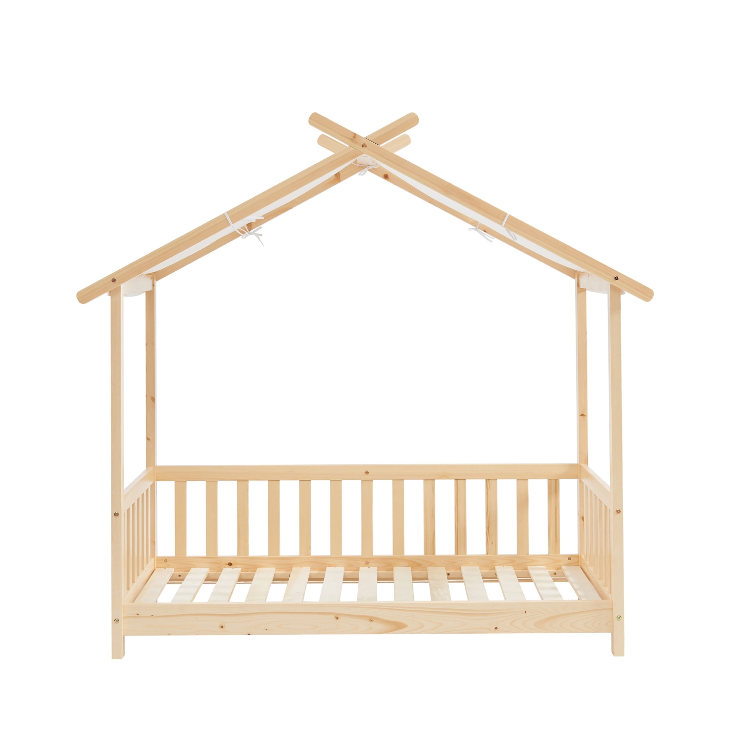 Zenid - Lit cabane enfant en bois 70x140cm - Bois clair