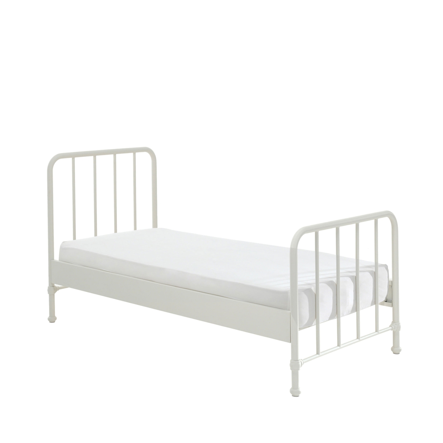 Atticora - Lit enfant en métal 90x200cm - Blanc