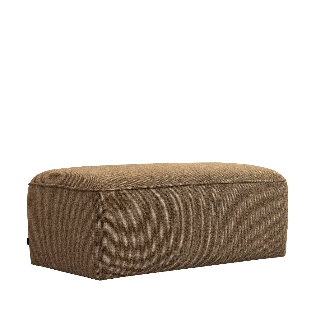 Noor - Pouf pour canapé modulable en tissu - Caramel chiné
