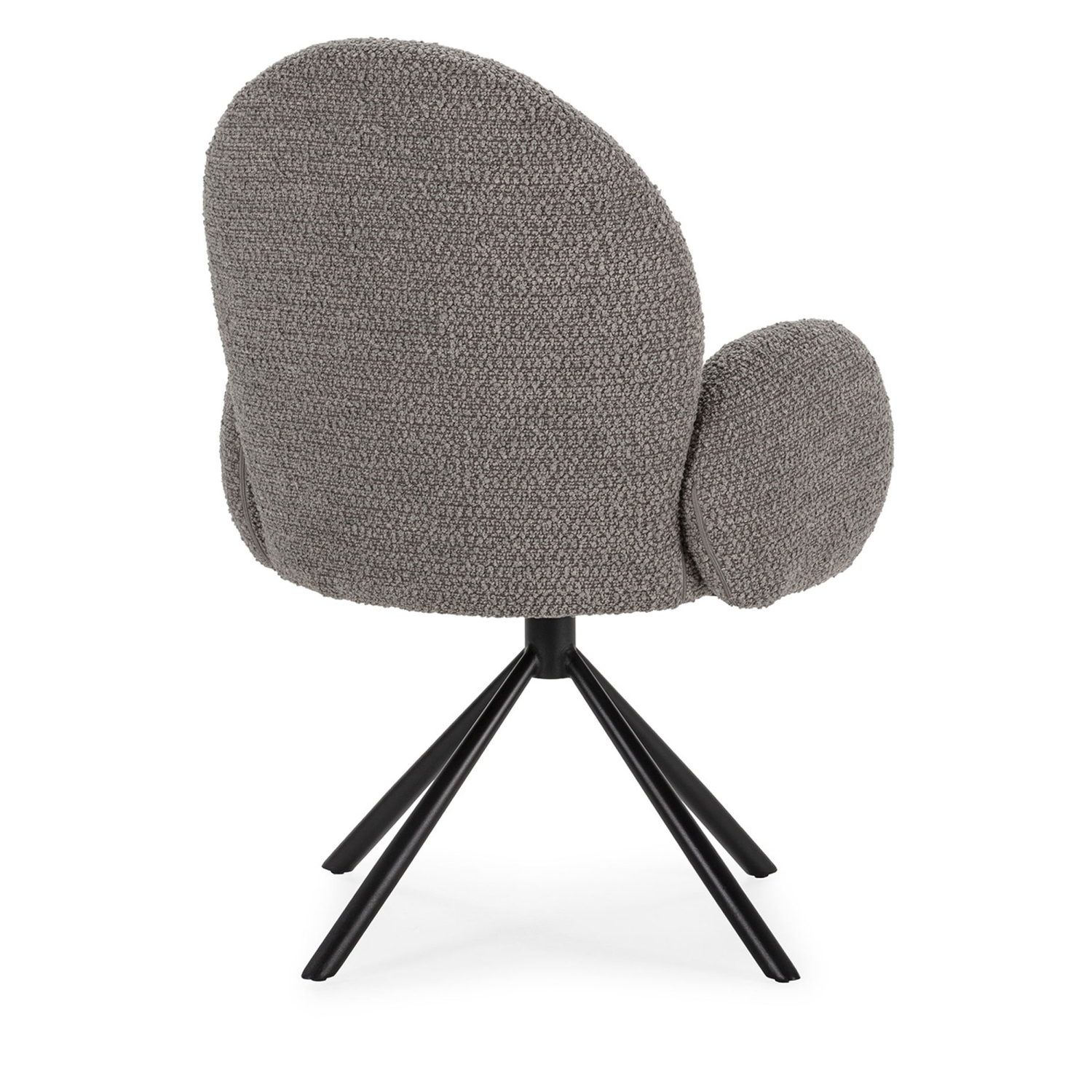 Douro - Chaise de bureau en tissu bouclette et métal - Gris