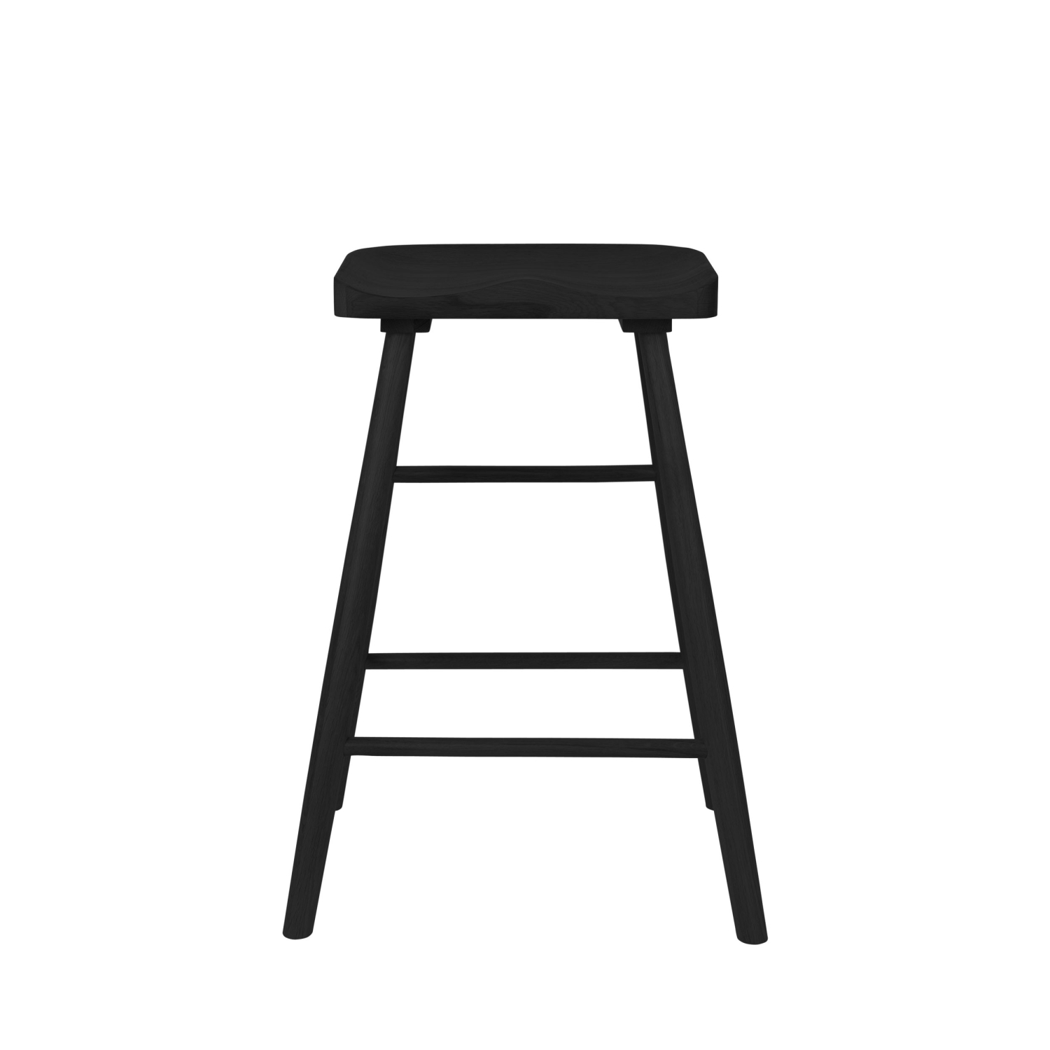 Vander - Tabouret de bar en bois H65,5cm - Noir