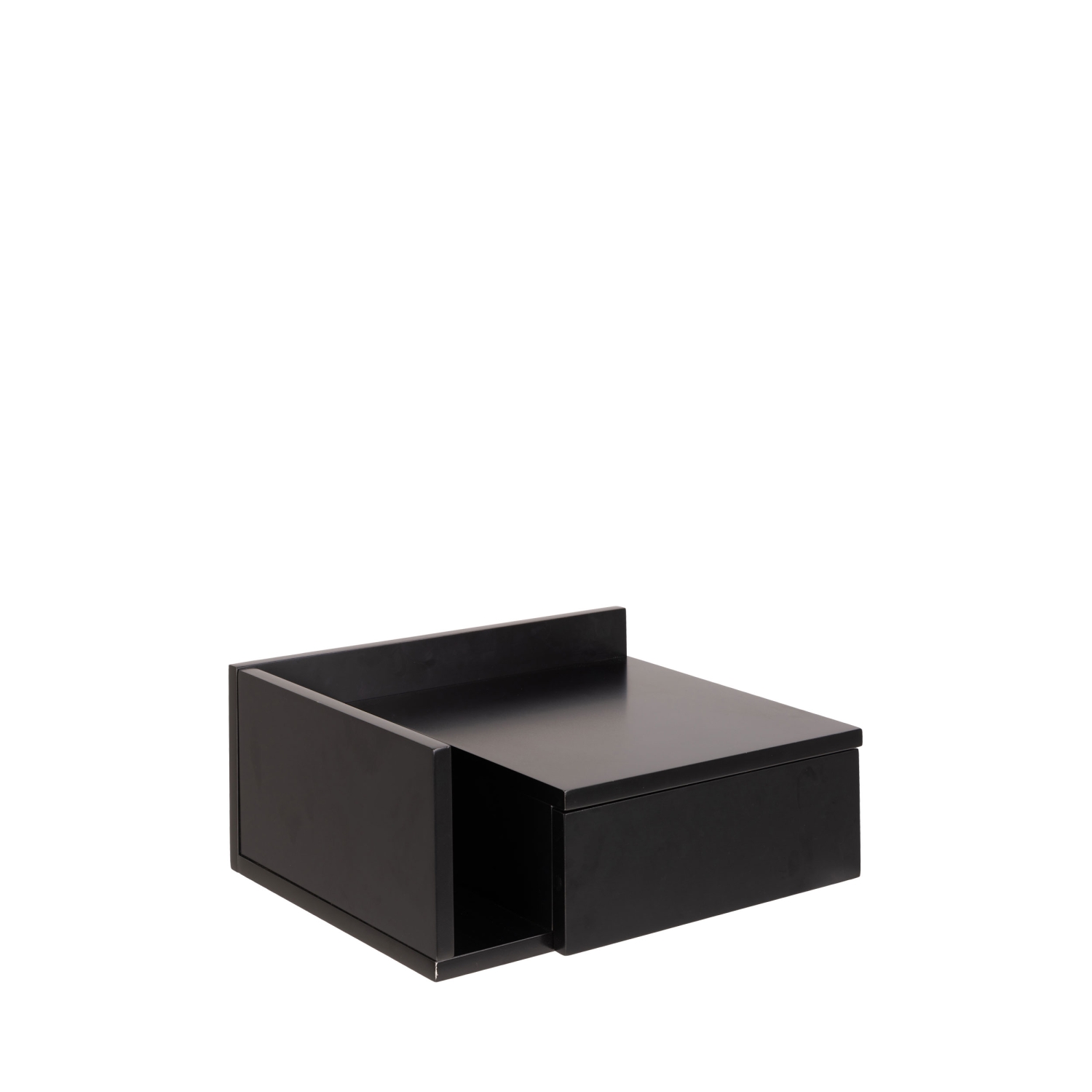 Kamichi - Table de chevet murale réversible en bois - Noir