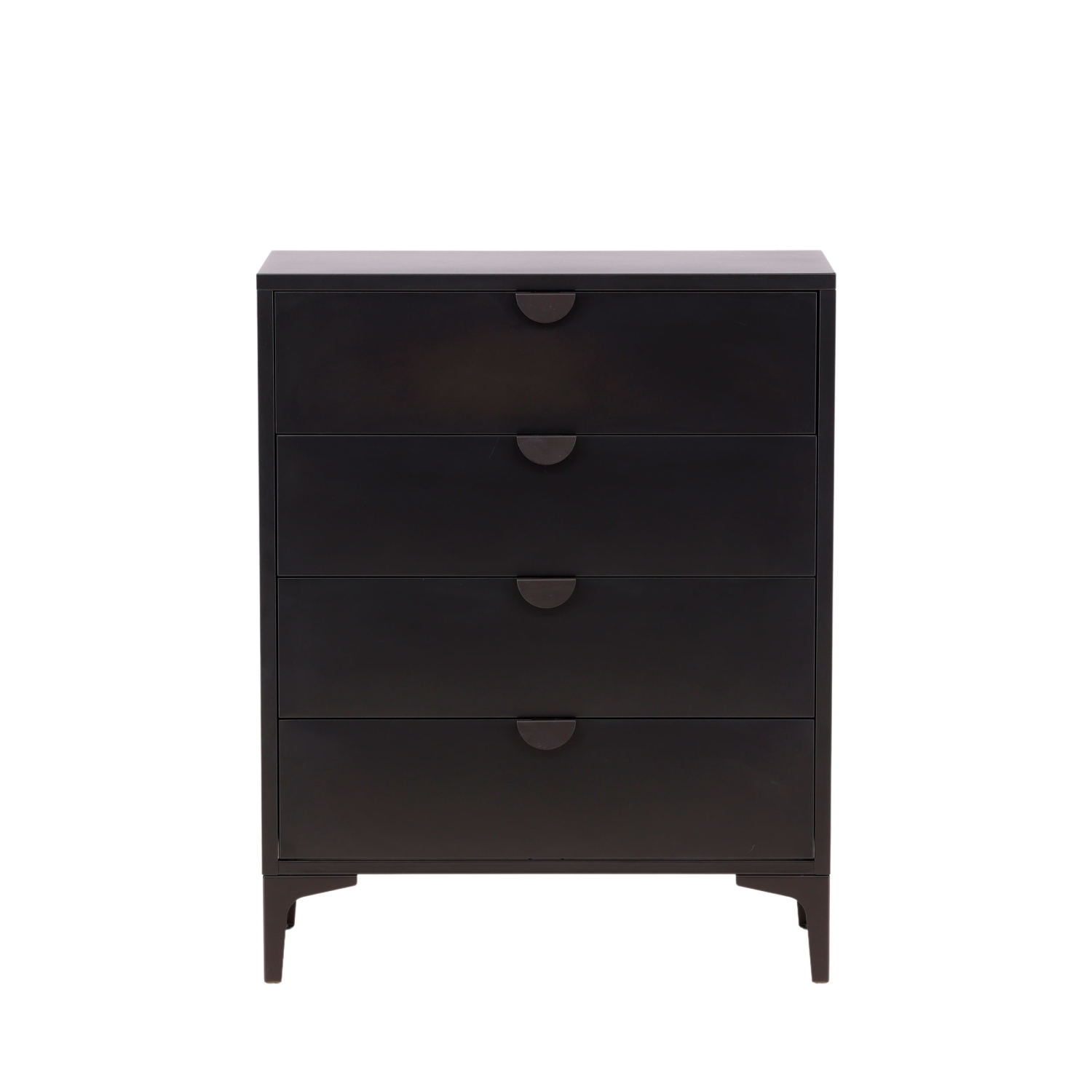Piring - Commode 4 tiroirs en métal L78cm - Noir