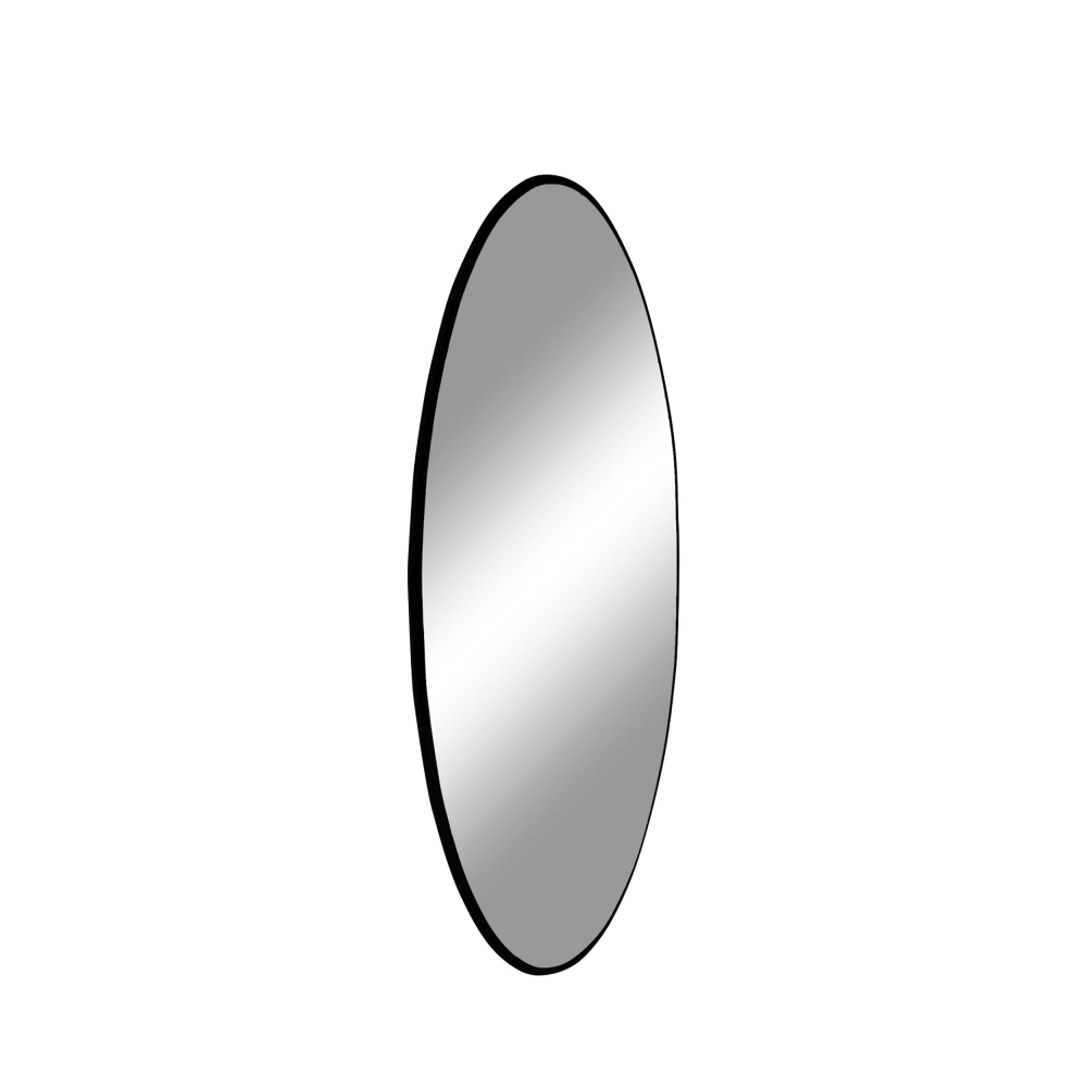 Jersey - Miroir rond en métal ø60cm - Noir