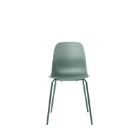 Hel - Lot de 4 chaises en plastique et métal - Vert