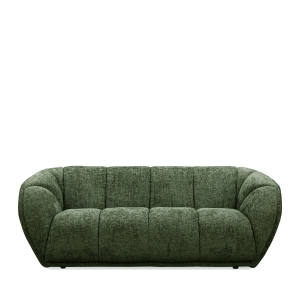 West - Canapé droit 3 places en tissu à forme arrondie