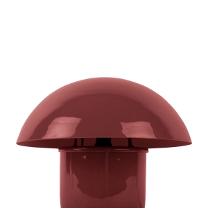 Fat Mushroom - Lampe à poser champignon en métal - Bordeaux