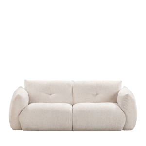 Bocca - Canapé droit 3 places en tissu à dossier capitonné