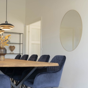 Jersey - Miroir rond en métal ø100cm - Laiton