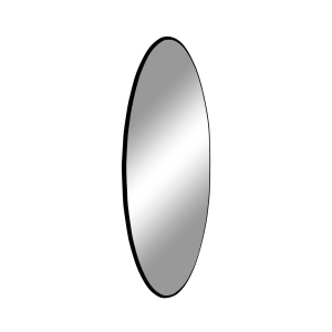 Jersey - Miroir rond en métal ø100cm - Noir