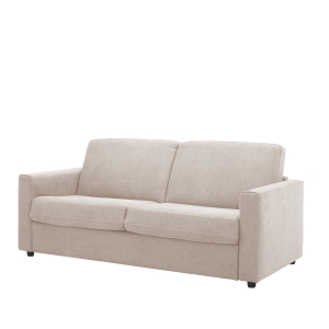 Morena - Canapé convertible express 3 places en tissu - Beige